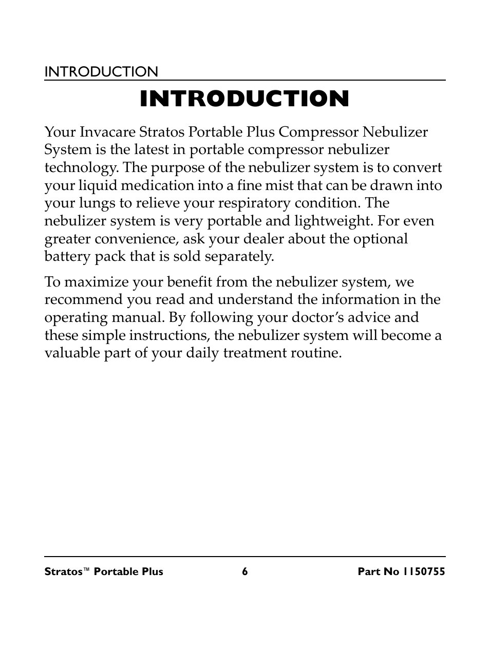 Introduction | Invacare IRC 1730 User Manual | Page 6 / 40