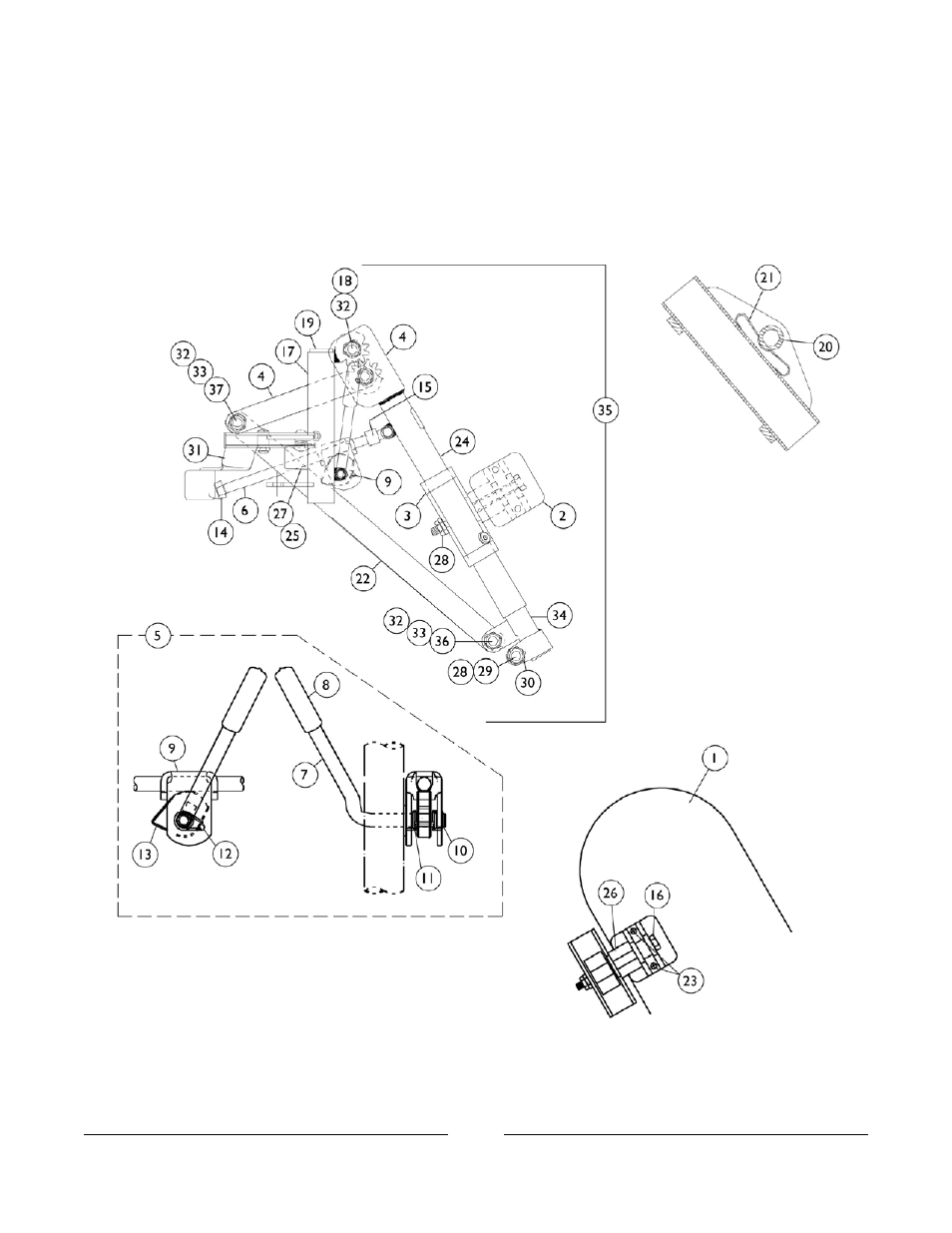Legrest support assembly, Ahl4 & ahs4 | Invacare M3900 User Manual | Page 147 / 255