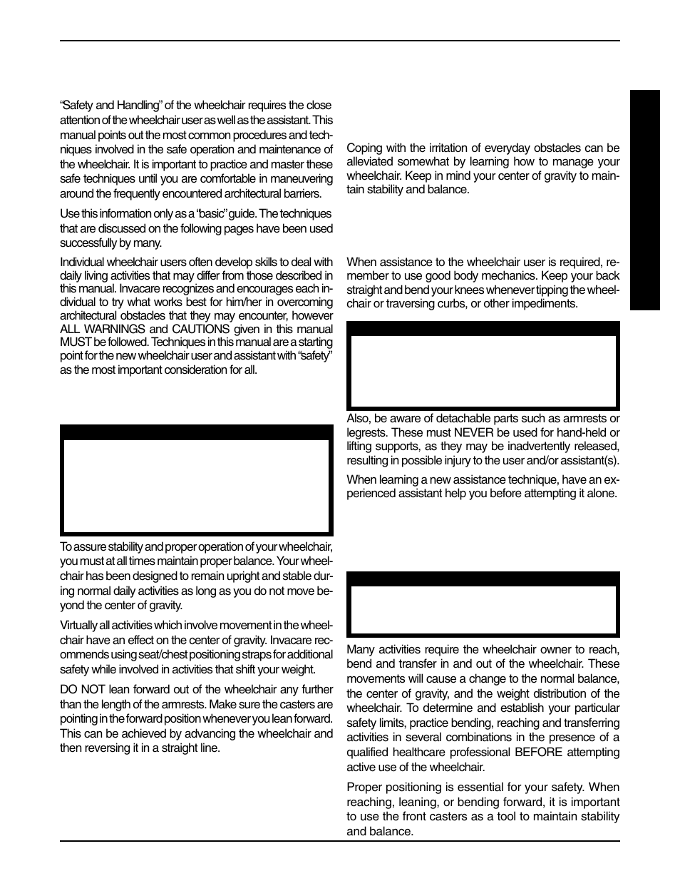 Safety/handling of wheelchairs | Invacare 9758 User Manual | Page 7 / 28