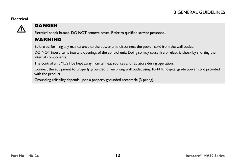 Invacare MicroAIR MA50 User Manual | Page 13 / 36