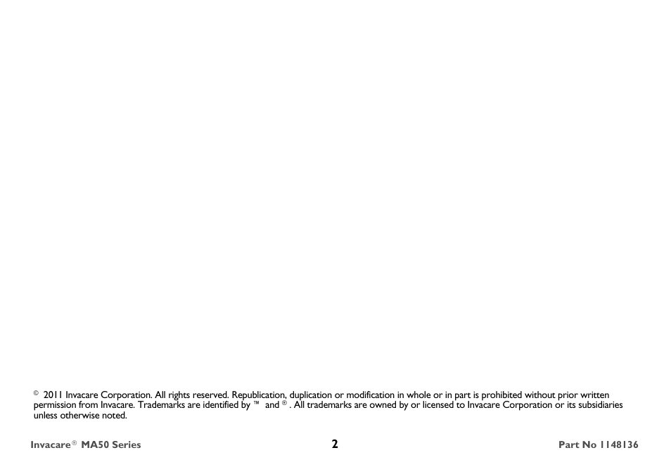 Invacare MicroAIR MA50 User Manual | Page 2 / 36