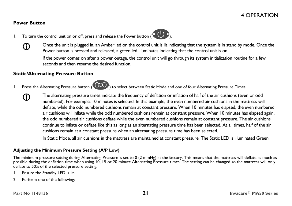 Invacare MicroAIR MA50 User Manual | Page 21 / 36