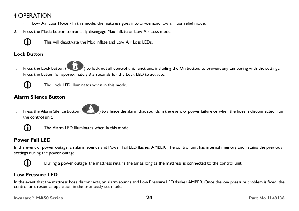 Invacare MicroAIR MA50 User Manual | Page 24 / 36