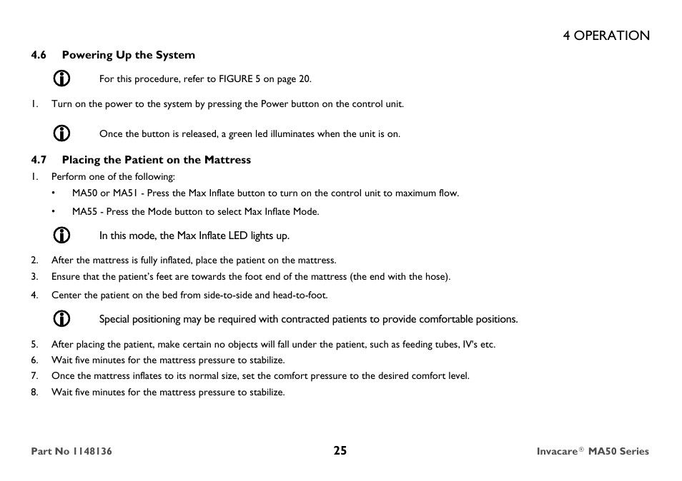 Invacare MicroAIR MA50 User Manual | Page 25 / 36