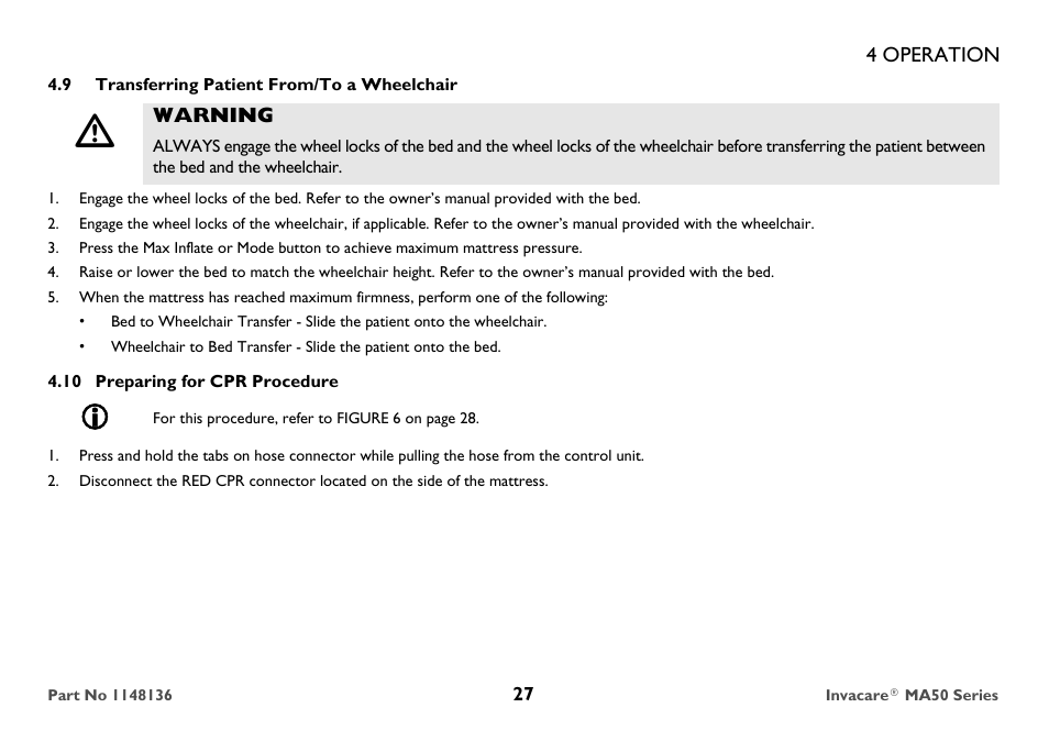 Invacare MicroAIR MA50 User Manual | Page 27 / 36