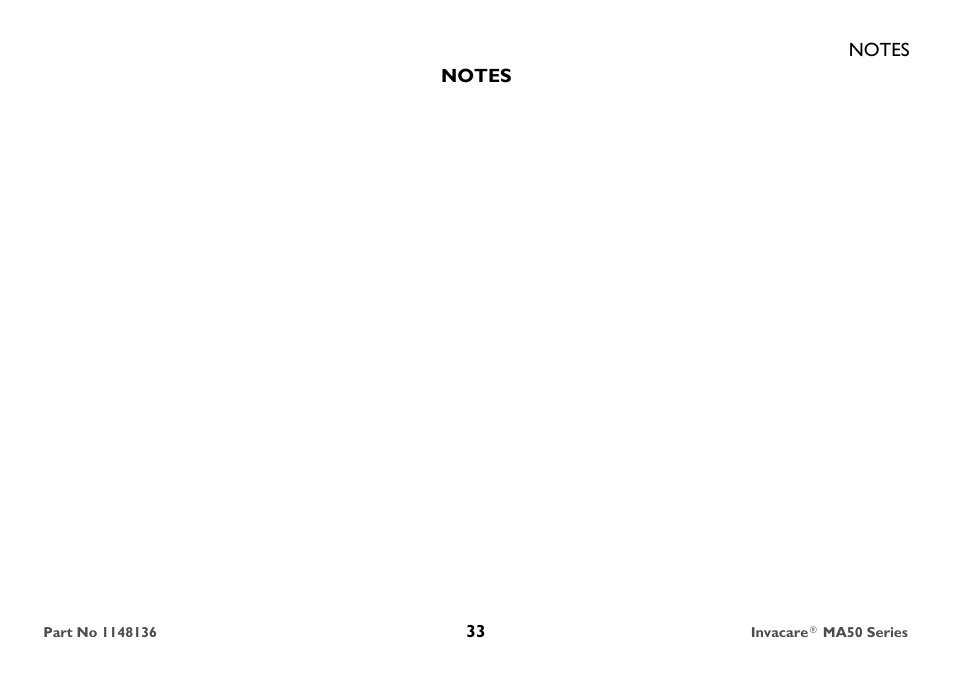 Invacare MicroAIR MA50 User Manual | Page 33 / 36