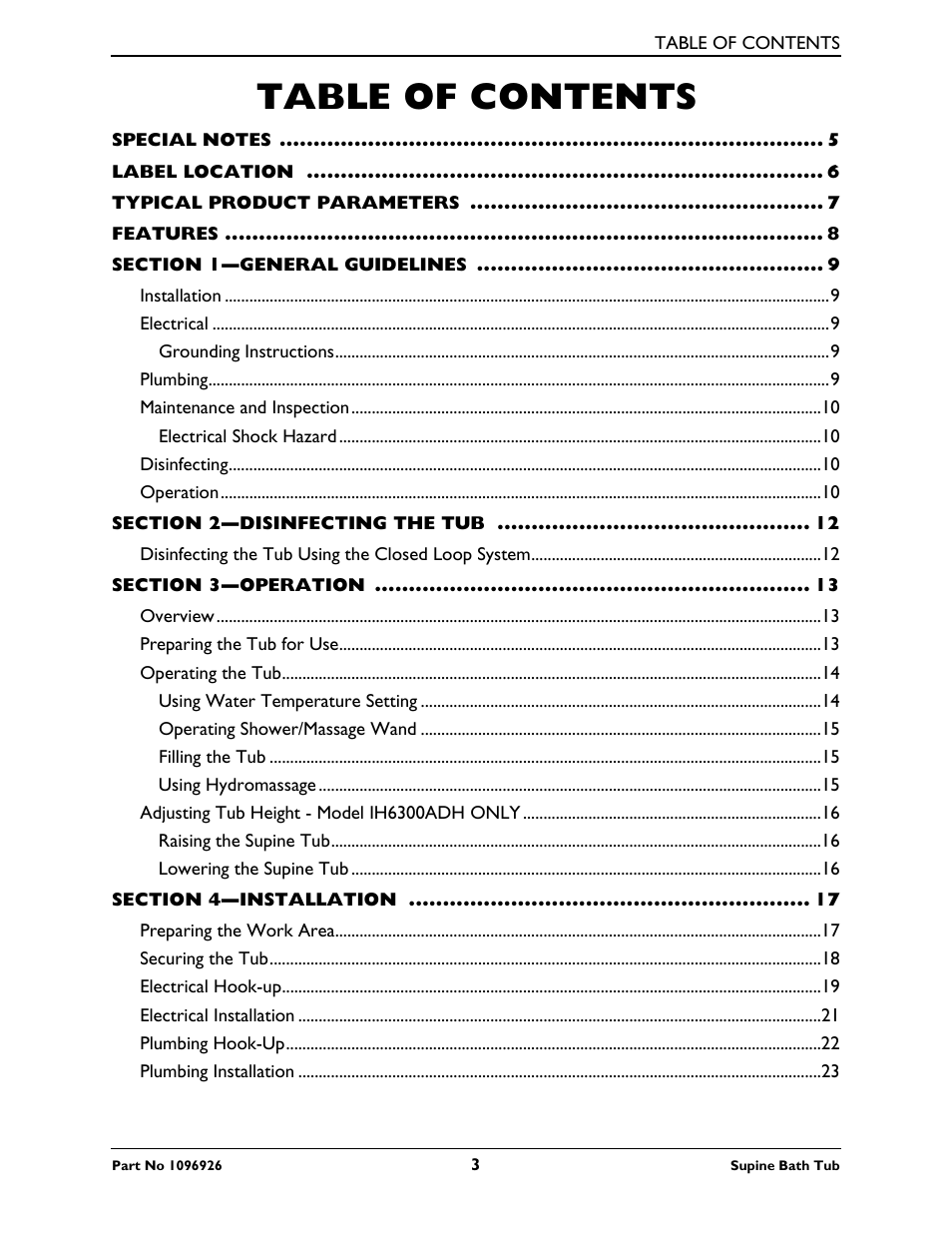 Invacare IH6300ADH User Manual | Page 3 / 32