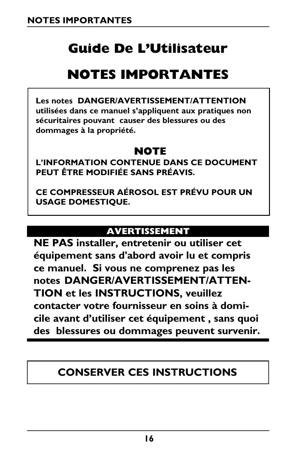 Guide de lutilisateur | Invacare IRC1001 User Manual | Page 16 / 44