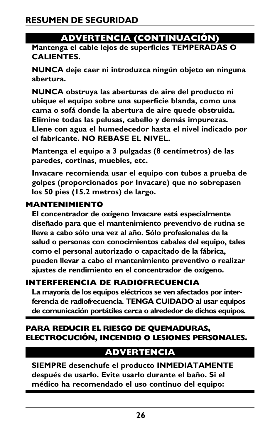 Invacare IRC5LXO2 User Manual | Page 26 / 44