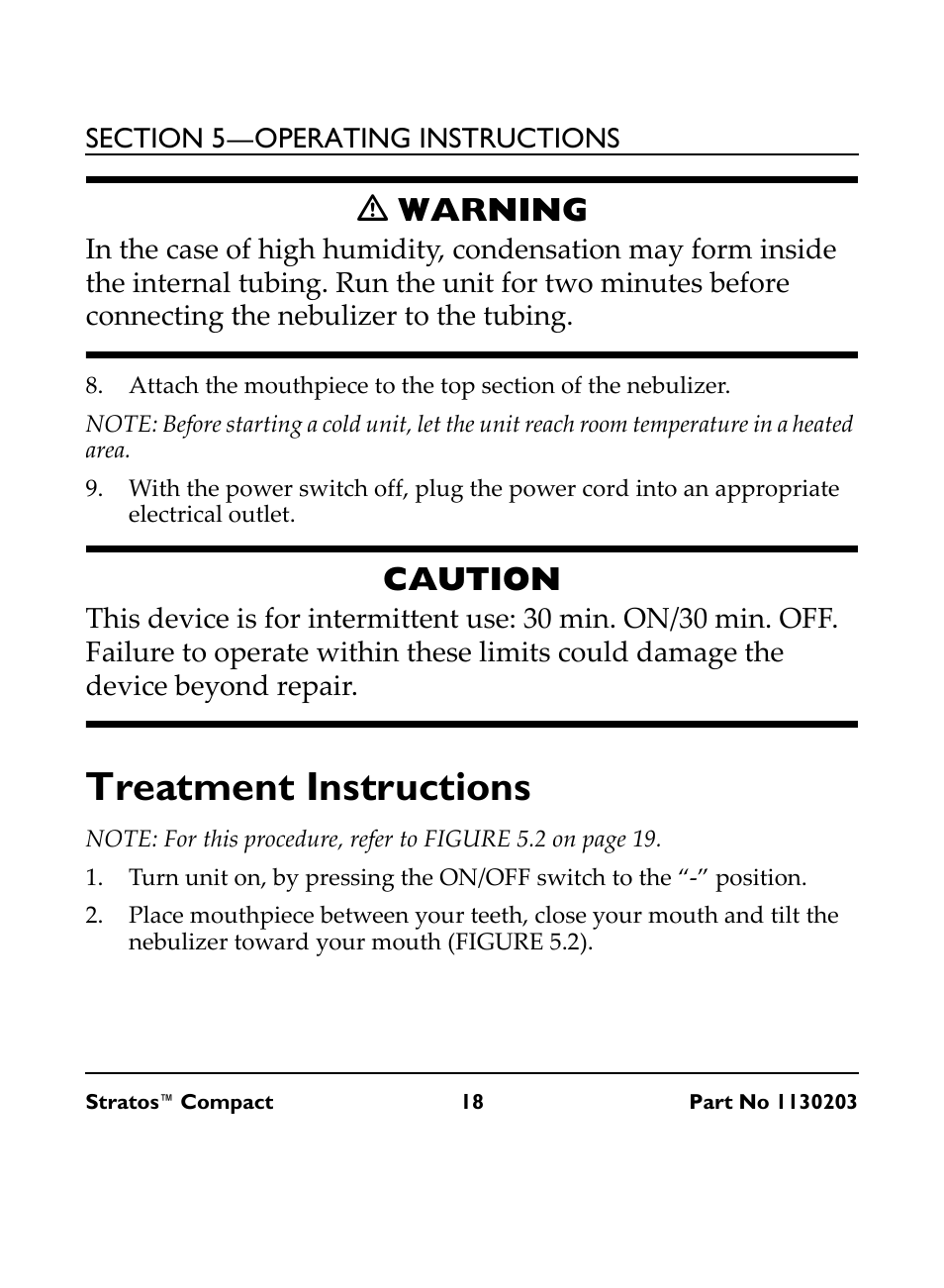 M warning, Caution, Treatment instructions | Ƽ warning | Invacare Stratos Compact IRC 1710 User Manual | Page 18 / 92