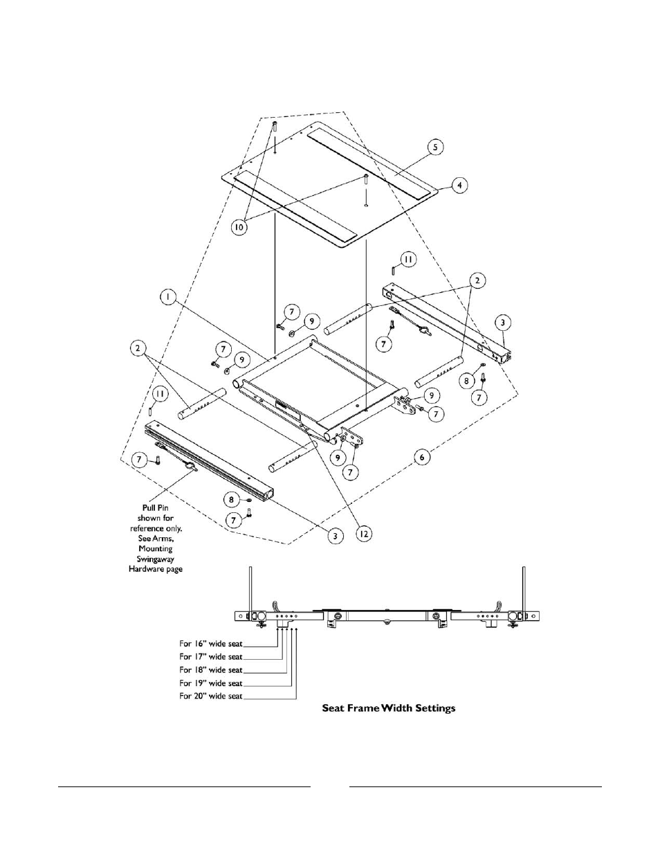 0015bodypart.pdf, Adjasba seat frame, seat pan and hardware | Invacare Formula User Manual | Page 30 / 203