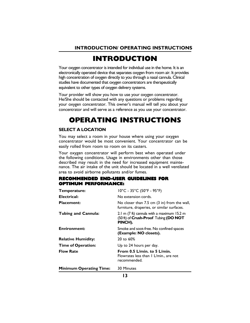 Introduction, Operating instructions | Invacare PLATINUM 5 User Manual | Page 13 / 148