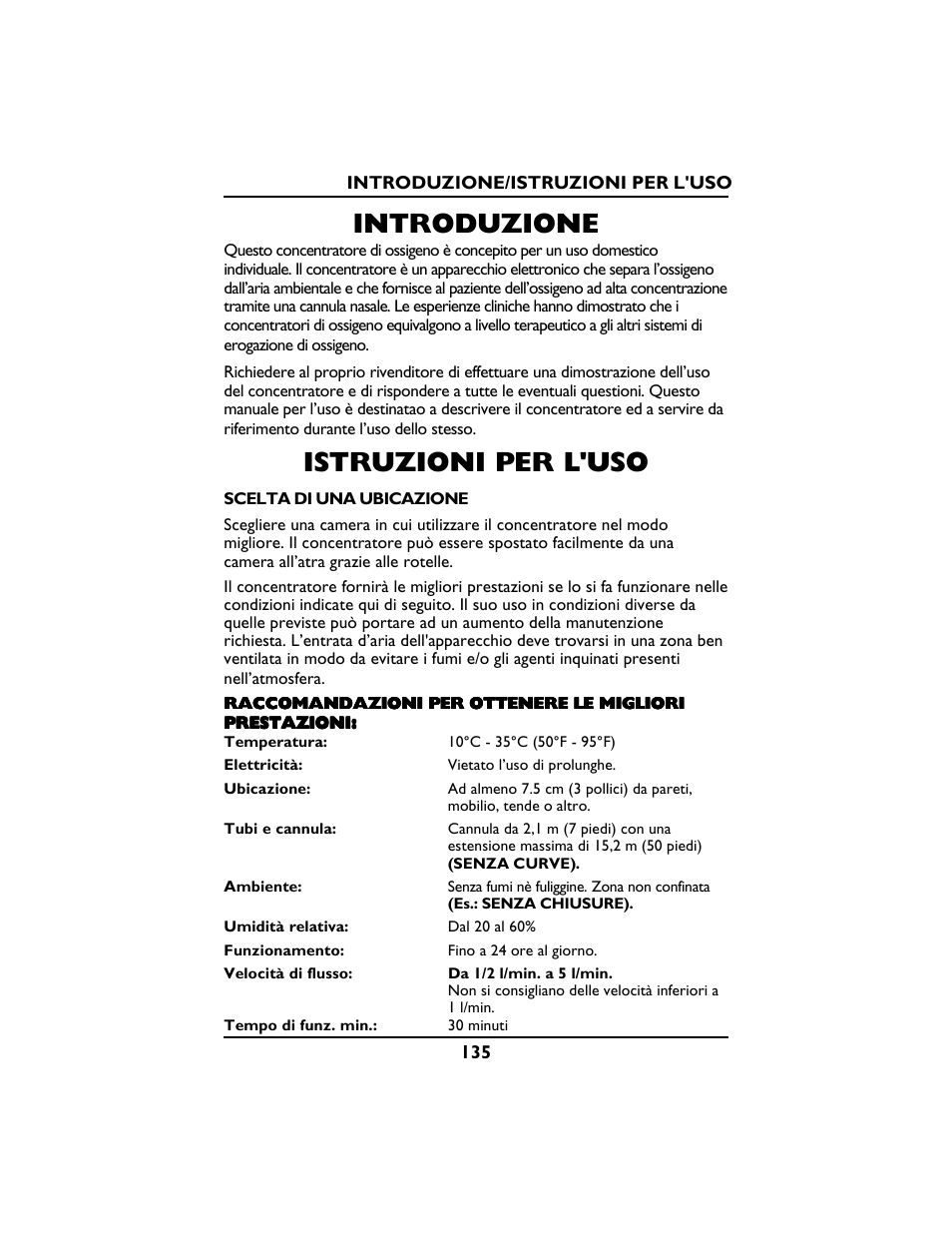 Introduzione, Istruzioni per l'uso | Invacare PLATINUM 5 User Manual | Page 135 / 148