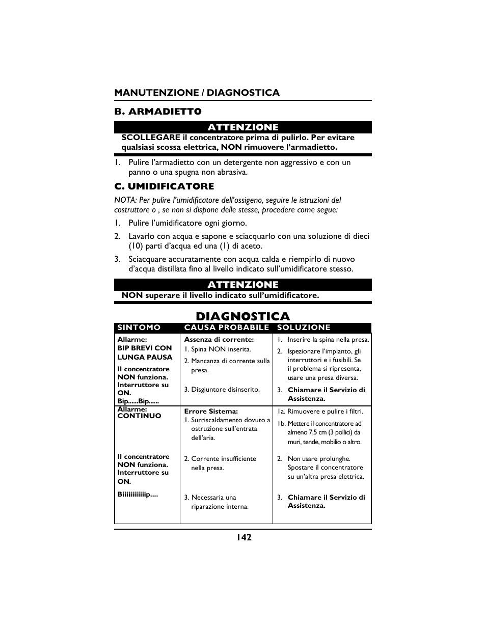 Diagnostica | Invacare PLATINUM 5 User Manual | Page 142 / 148