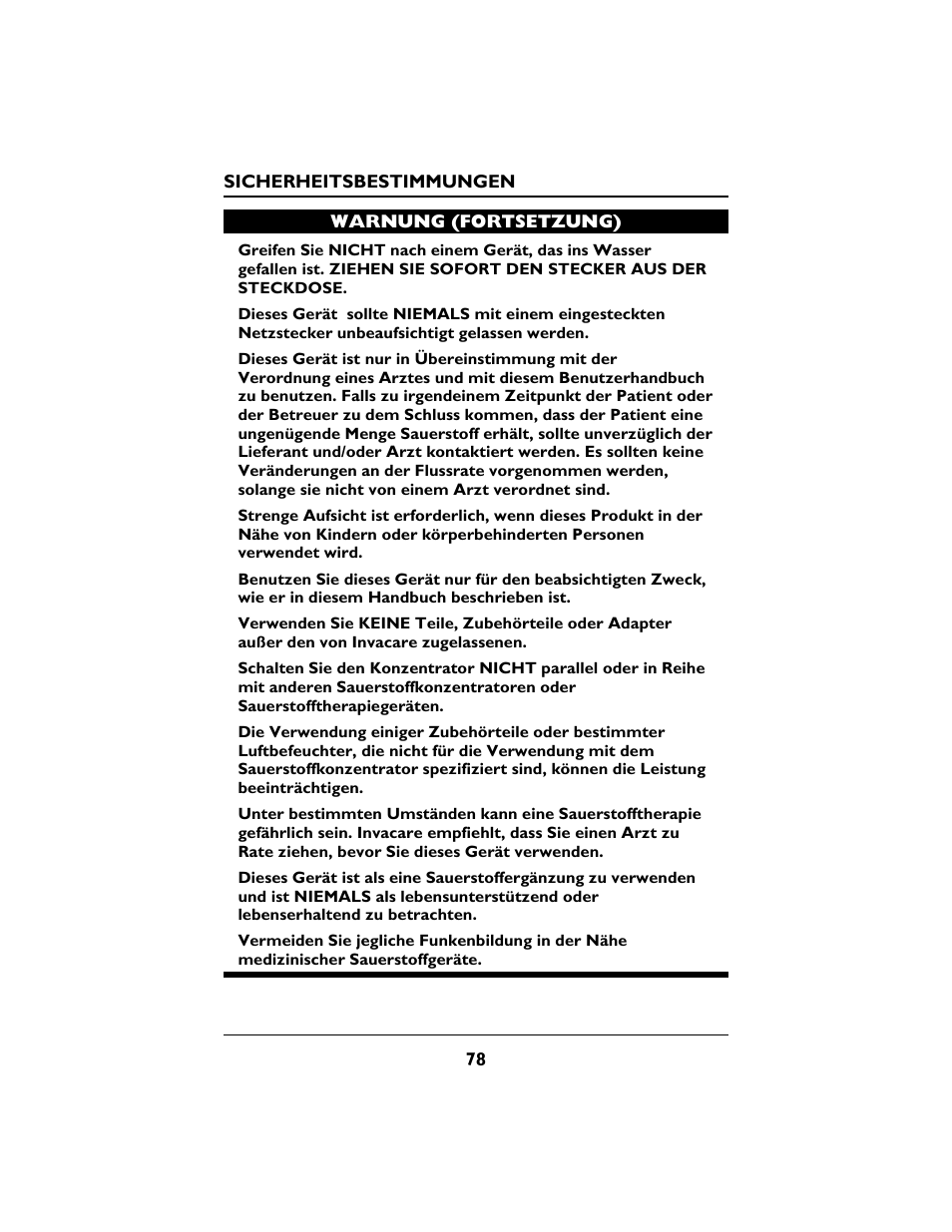 Invacare PLATINUM 5 User Manual | Page 78 / 148