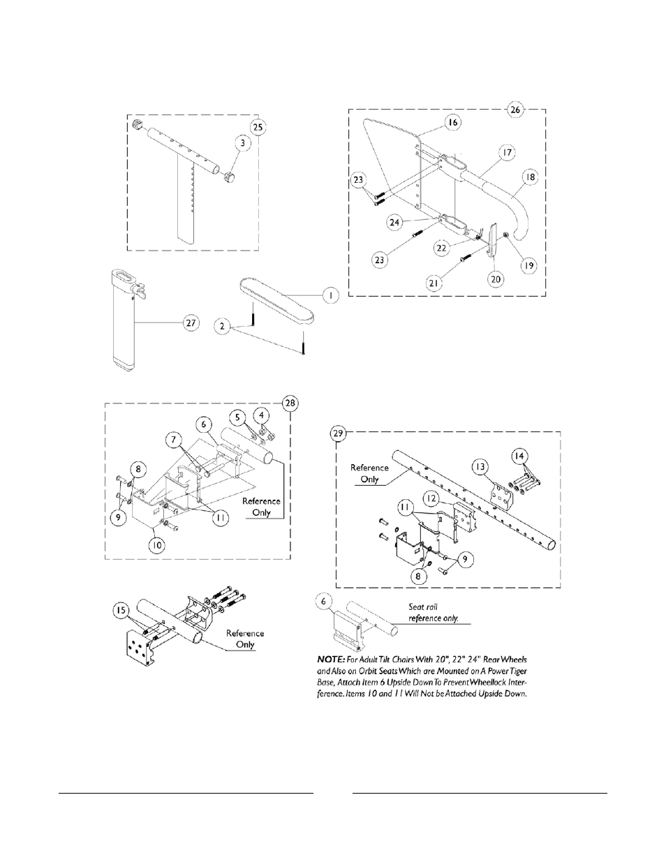 Arms - "t" arm | Invacare A-TTM User Manual | Page 34 / 84