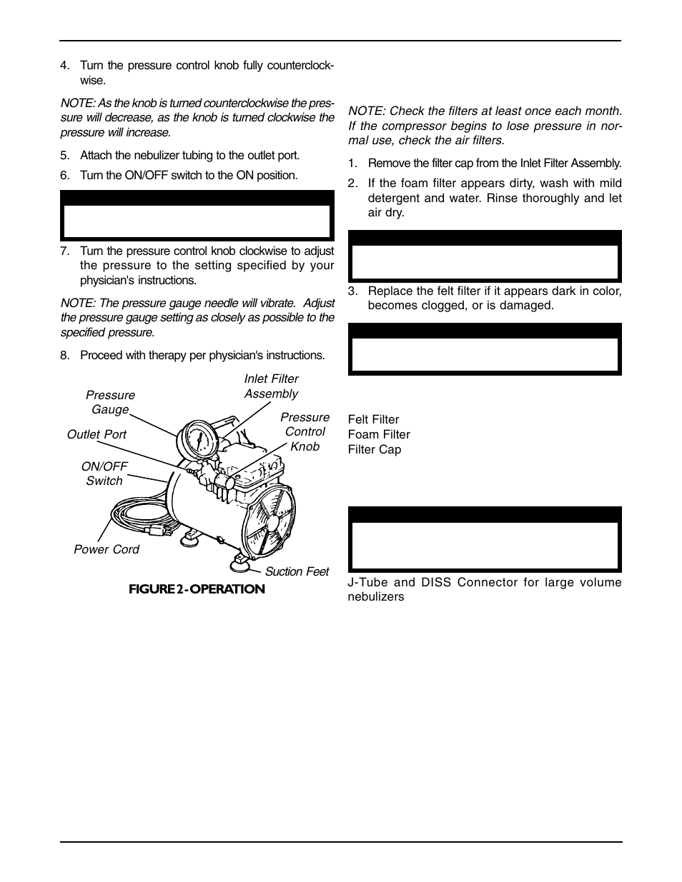 Cleaning/replacing the air filters (figure 2), Replacement parts, Accessories | Invacare 50 psi Compressor IRC607 User Manual | Page 3 / 12