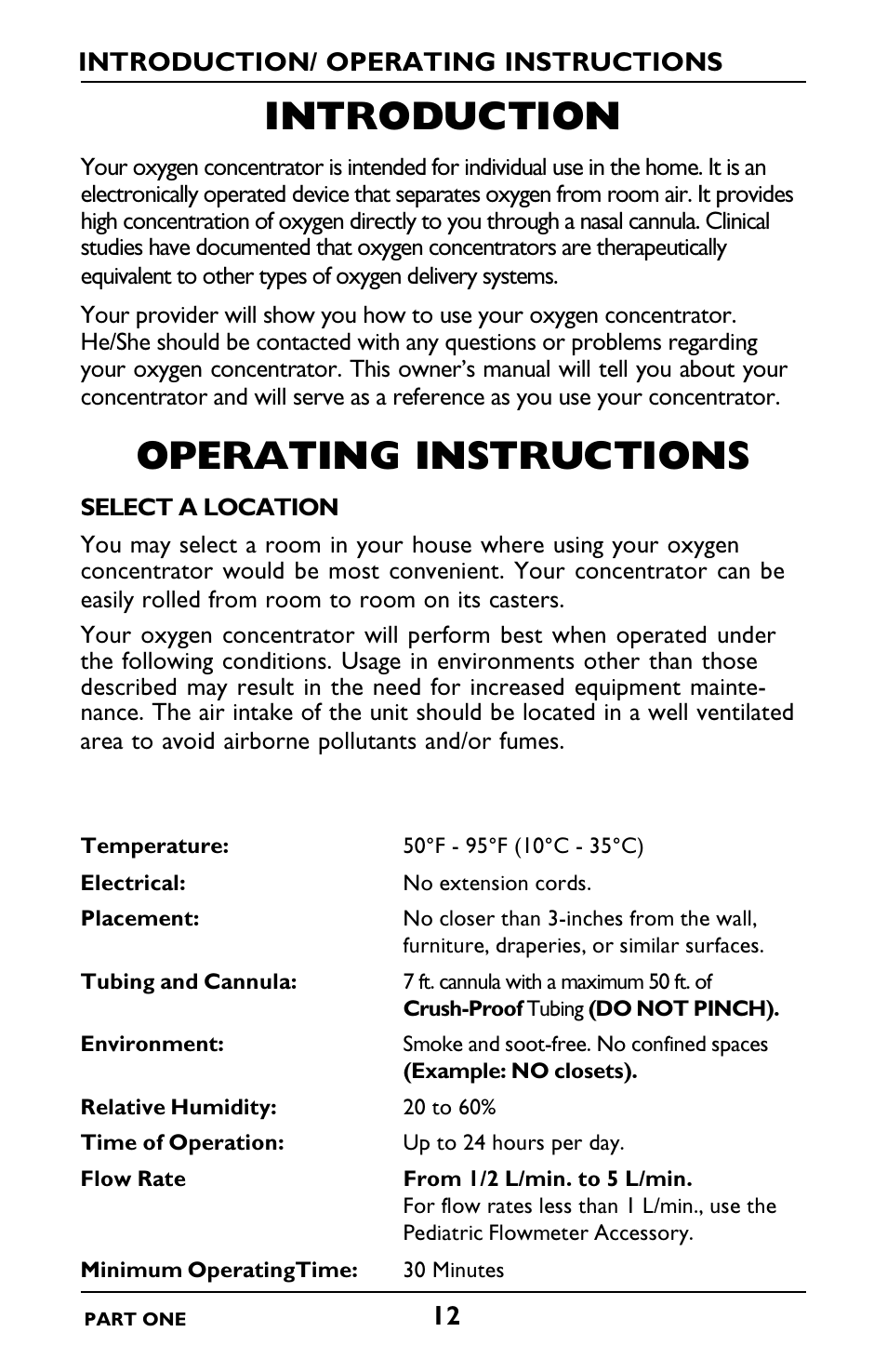 Introduction, Operating instructions | Invacare IRC5LXO2 User Manual | Page 12 / 92