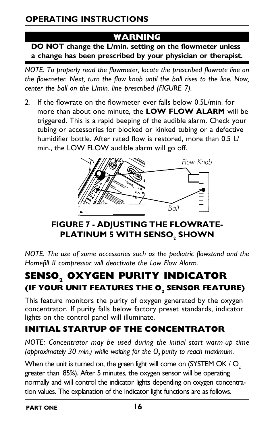 Senso, Oxygen purity indicator | Invacare IRC5LXO2 User Manual | Page 16 / 92
