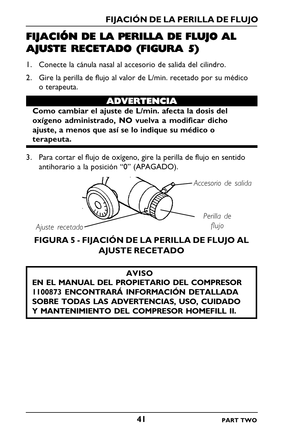 Fijación de la perilla de flujo al | Invacare IRC5LXO2 User Manual | Page 89 / 92