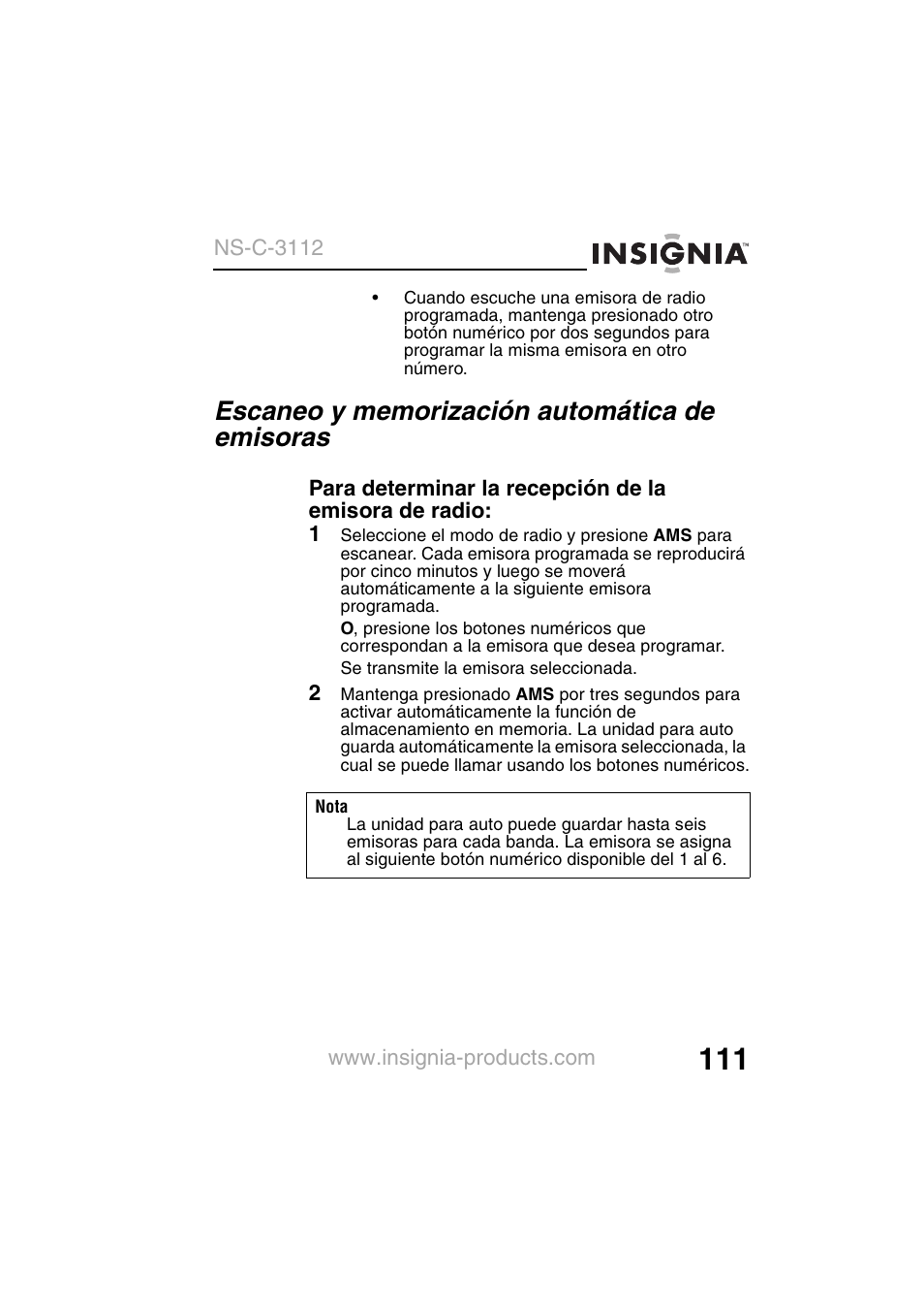 Insignia NS-C3112 User Manual | Page 113 / 136