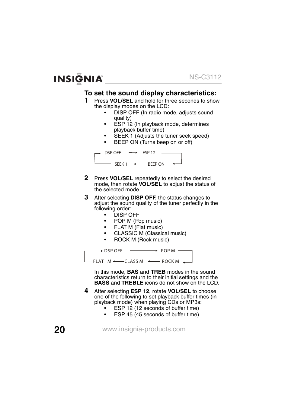 Insignia NS-C3112 User Manual | Page 22 / 136