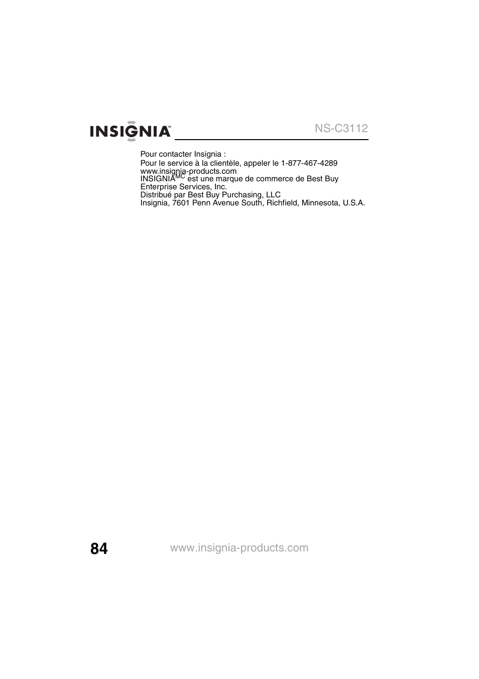 Insignia NS-C3112 User Manual | Page 86 / 136