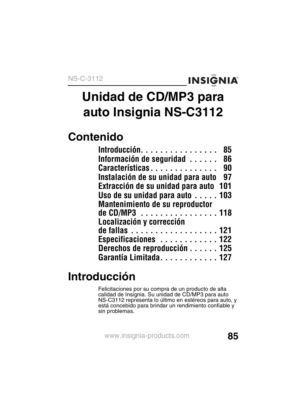 Insignia NS-C3112 User Manual | Page 87 / 136