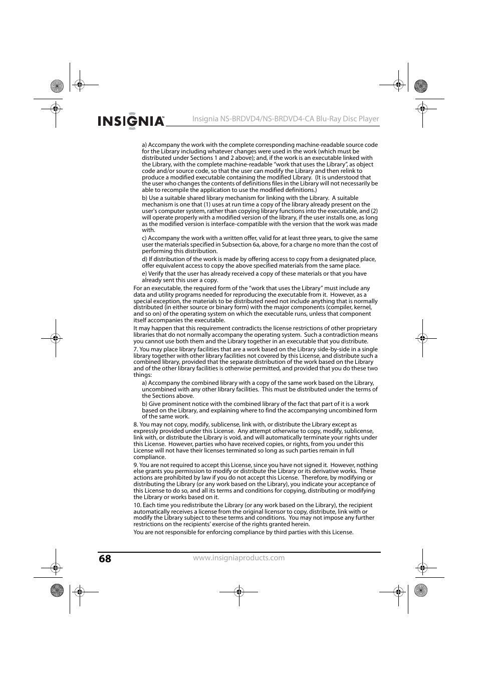 Insignia NS-BRDVD4-CA User Manual | Page 68 / 73