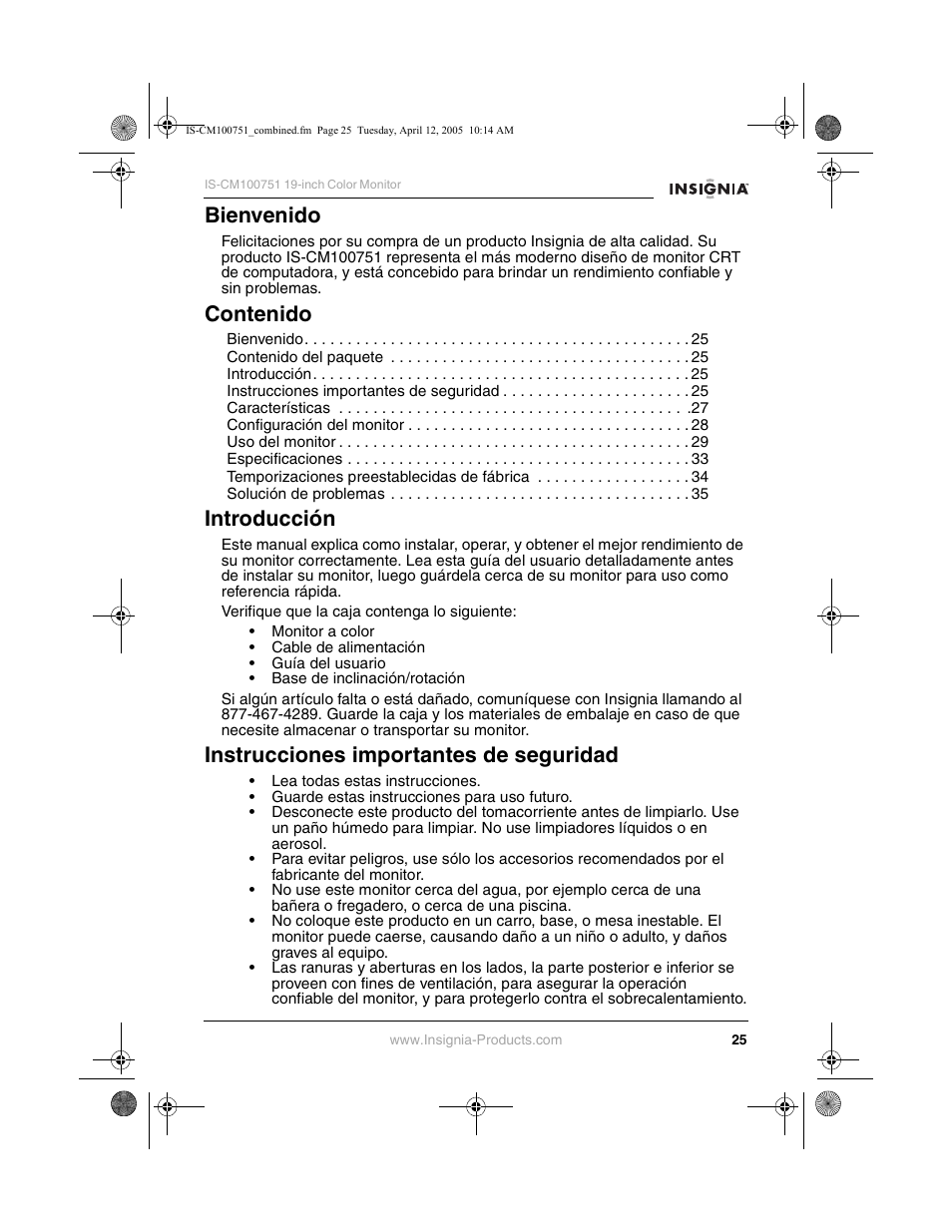 Insignia IS-CM100751 User Manual | Page 27 / 40