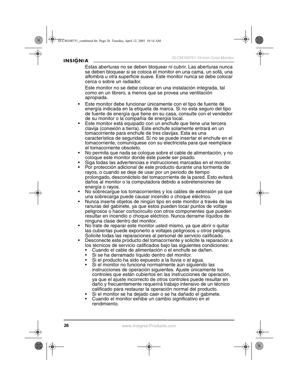 Insignia IS-CM100751 User Manual | Page 28 / 40