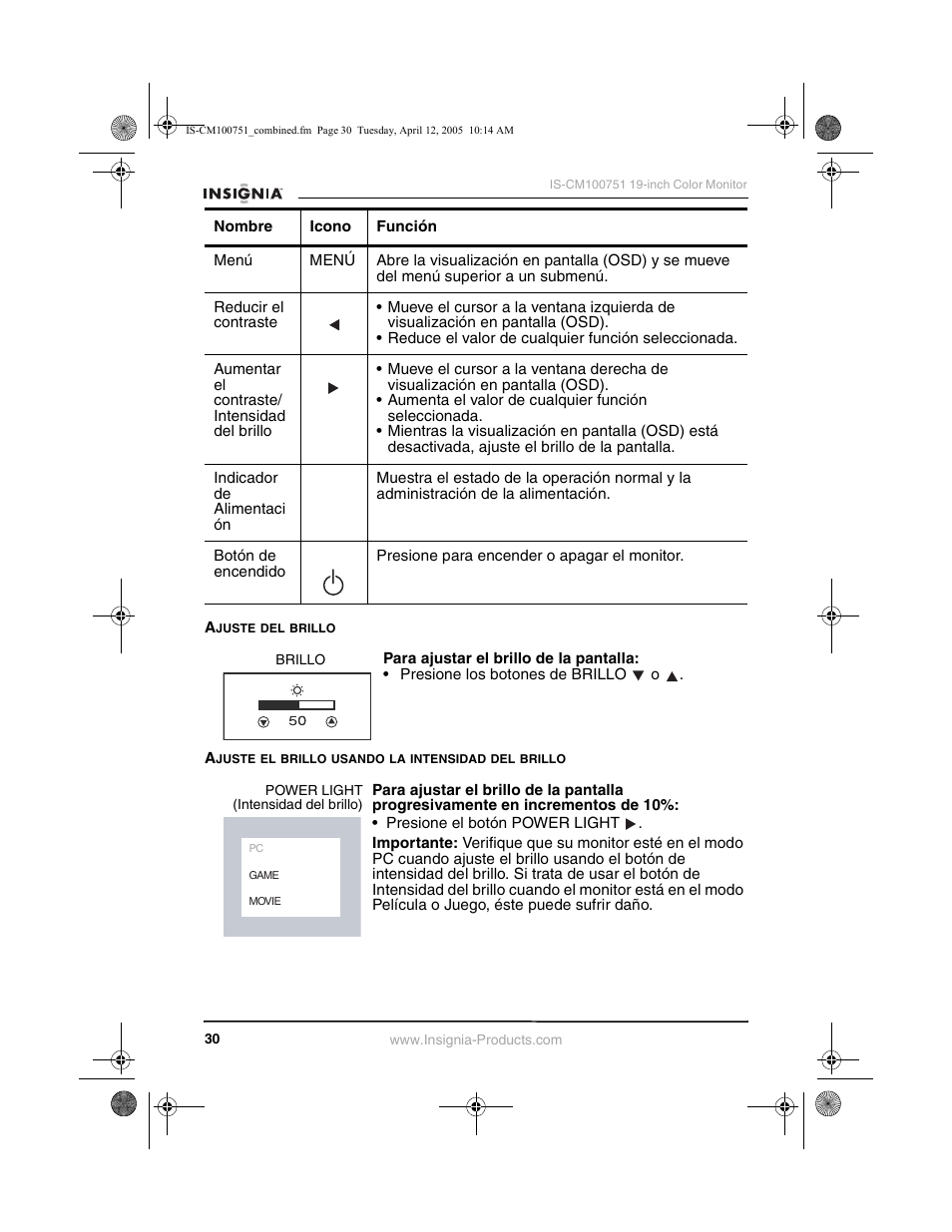 Insignia IS-CM100751 User Manual | Page 32 / 40