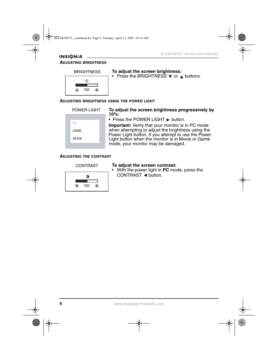 Insignia IS-CM100751 User Manual | Page 8 / 40