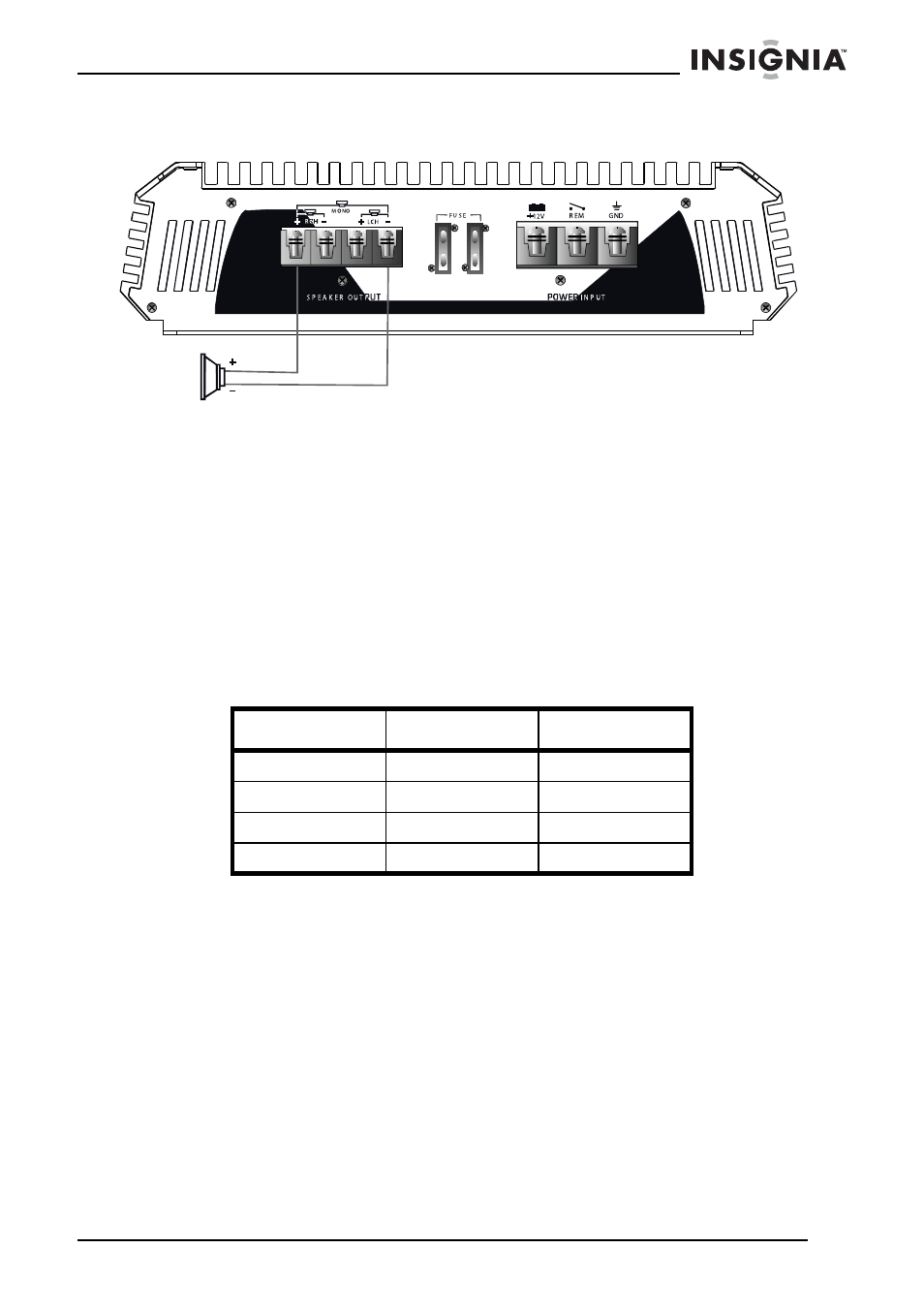 Conexiones del modo monofónico, Operación de modo triple | Insignia NS-A1000 User Manual | Page 43 / 52
