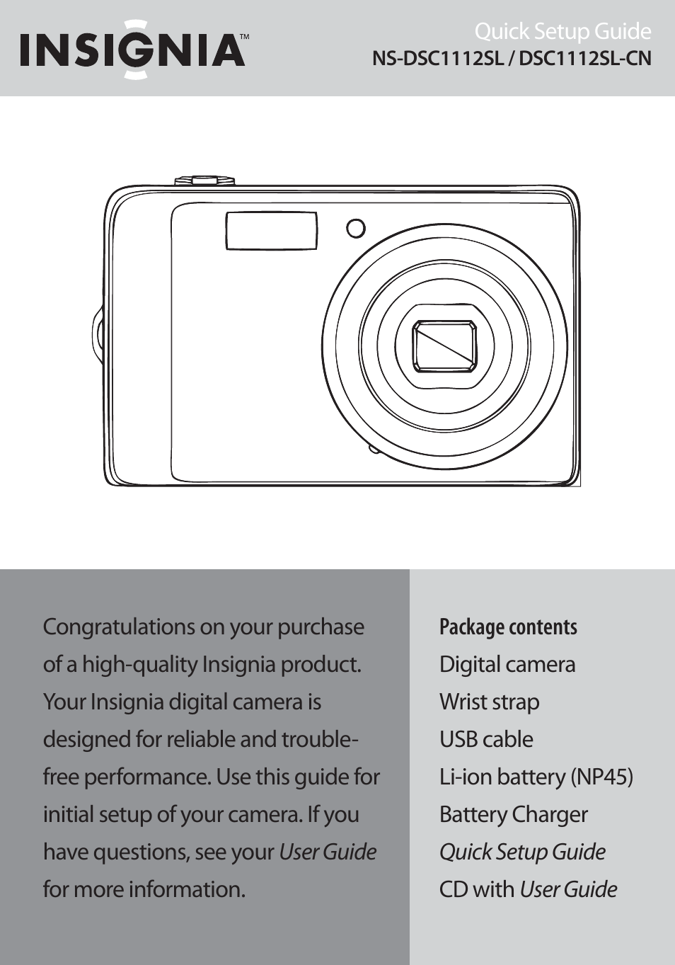 Insignia DSC1112SL-CN User Manual | 8 pages