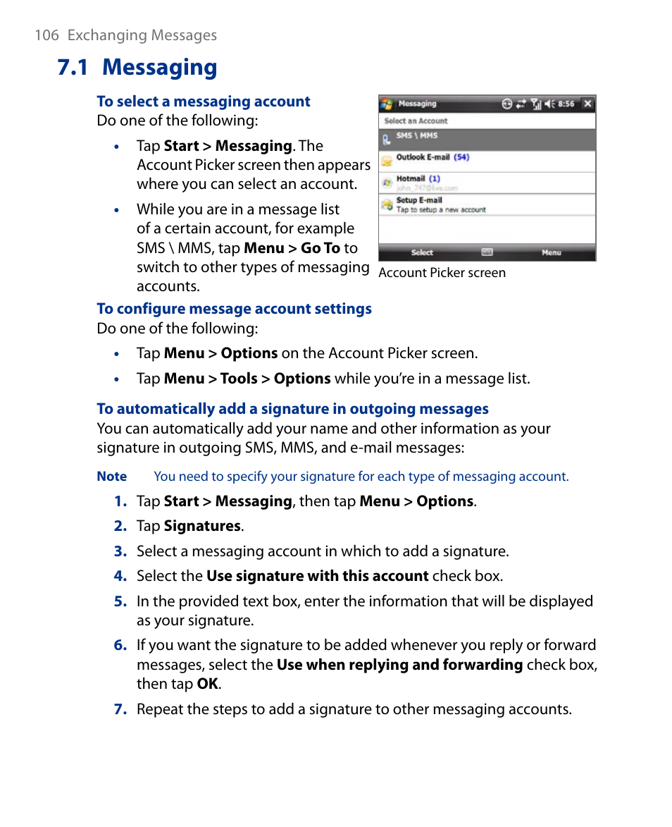 1 messaging | Insignia X7510 User Manual | Page 106 / 241