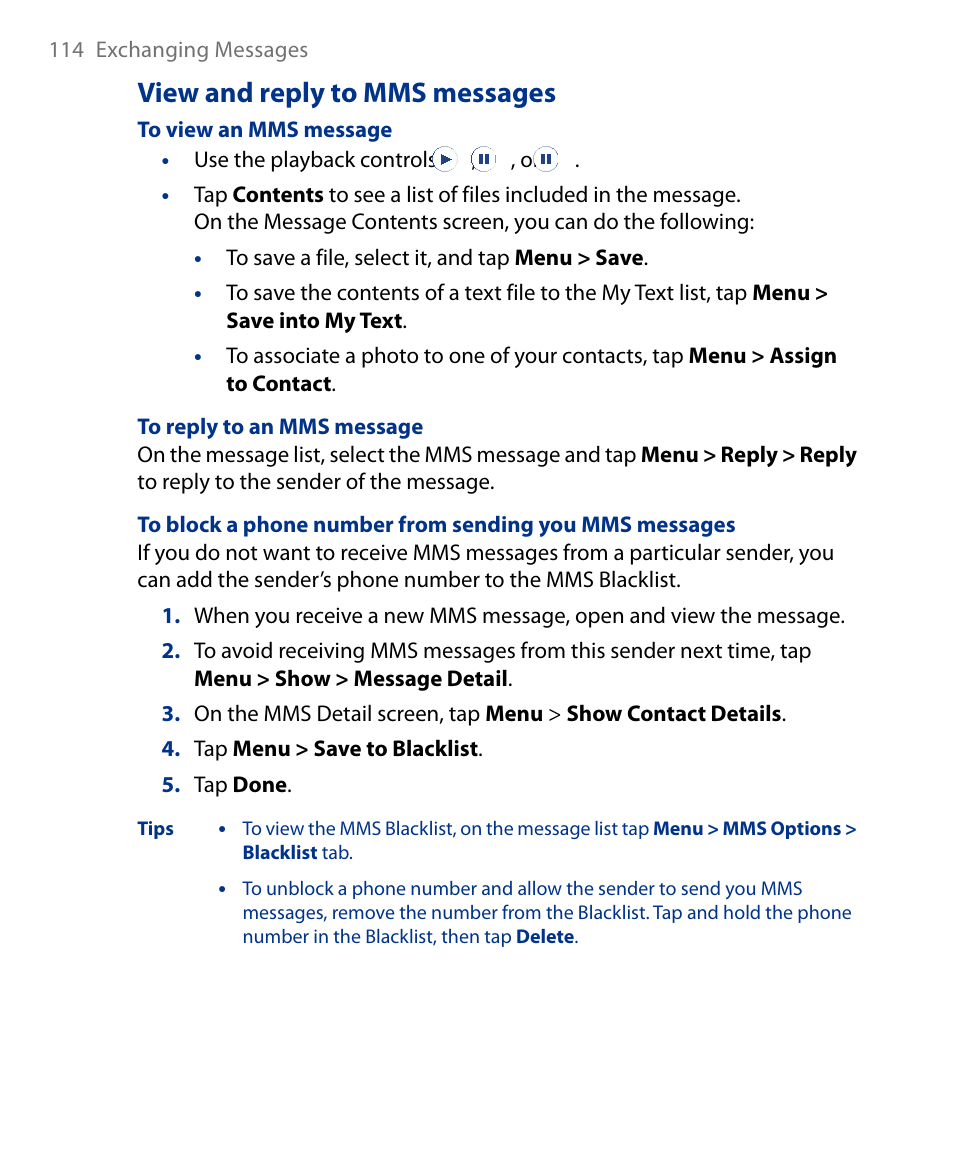 View and reply to mms messages | Insignia X7510 User Manual | Page 114 / 241