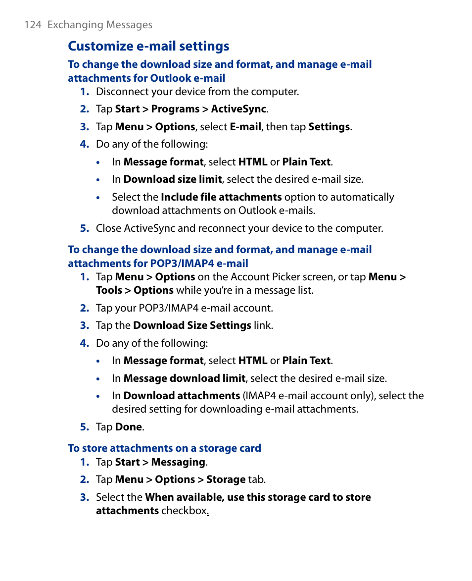 Customize e-mail settings | Insignia X7510 User Manual | Page 124 / 241