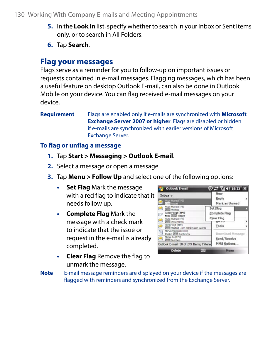 Flag your messages | Insignia X7510 User Manual | Page 130 / 241