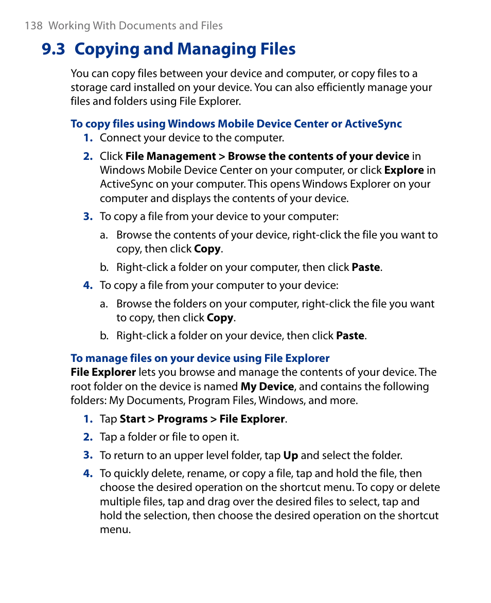 3 copying and managing files | Insignia X7510 User Manual | Page 138 / 241