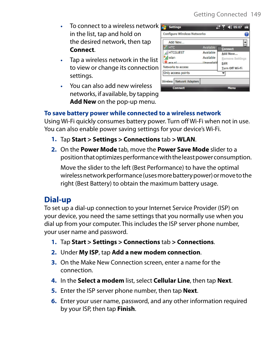 Dial-up | Insignia X7510 User Manual | Page 149 / 241