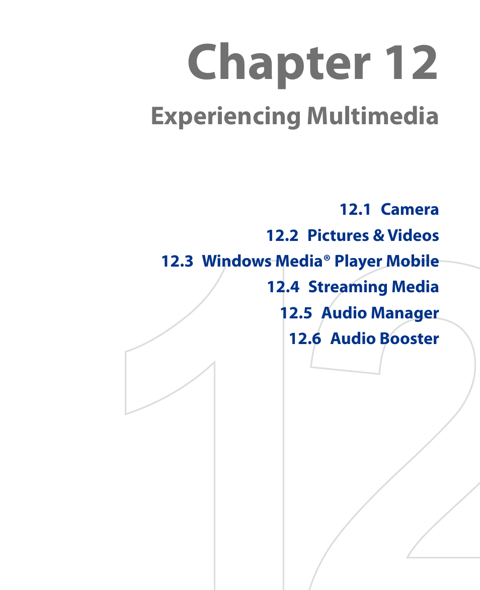 Chapter 12 experiencing multimedia, Chapter 12, Experiencing multimedia | Insignia X7510 User Manual | Page 173 / 241