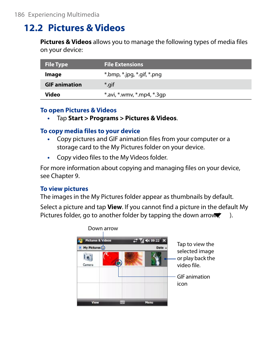 2 pictures & videos | Insignia X7510 User Manual | Page 186 / 241