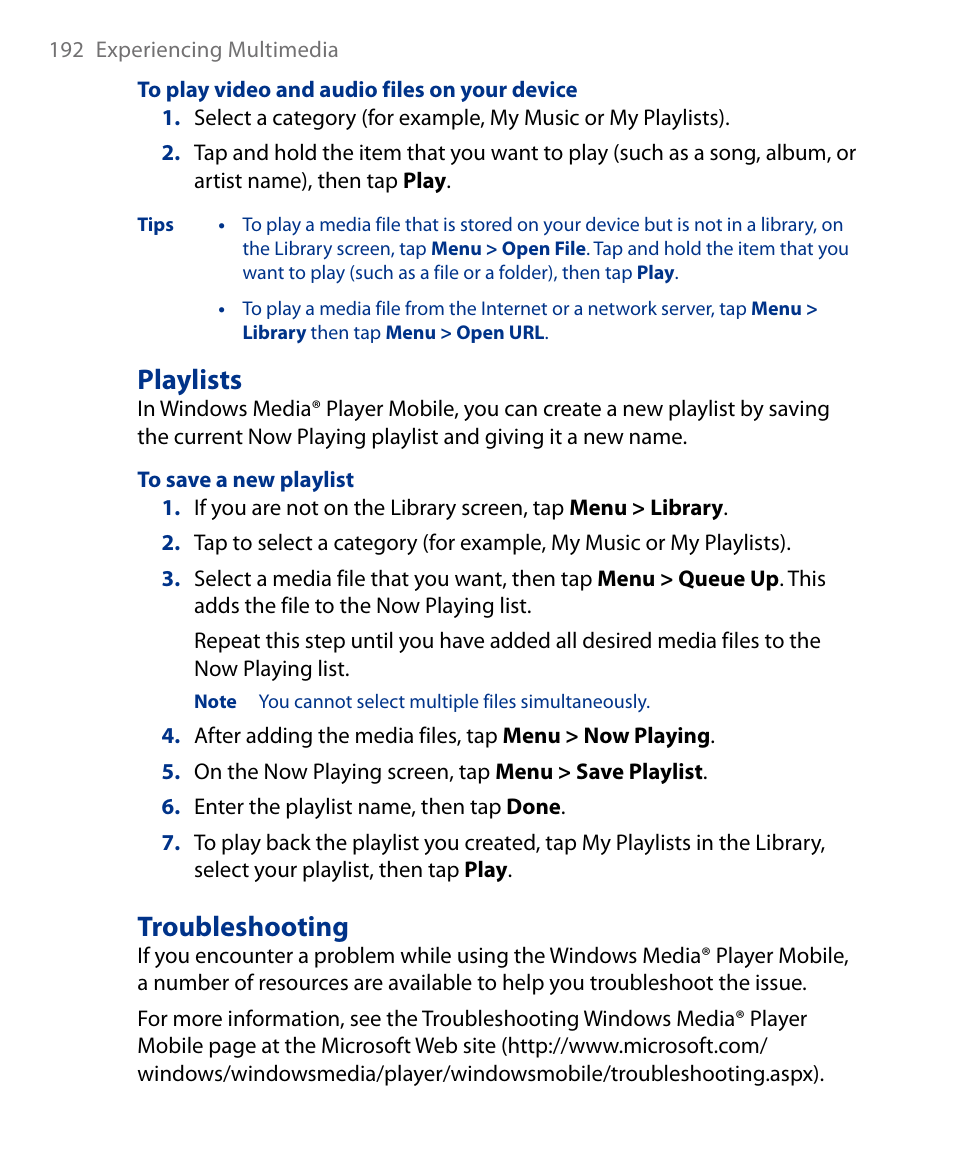 Playlists, Troubleshooting | Insignia X7510 User Manual | Page 192 / 241