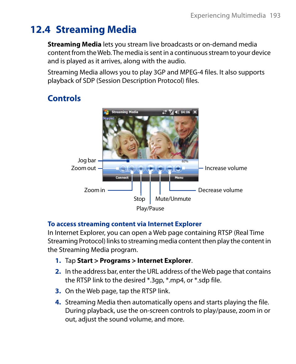 4 streaming media, Controls | Insignia X7510 User Manual | Page 193 / 241