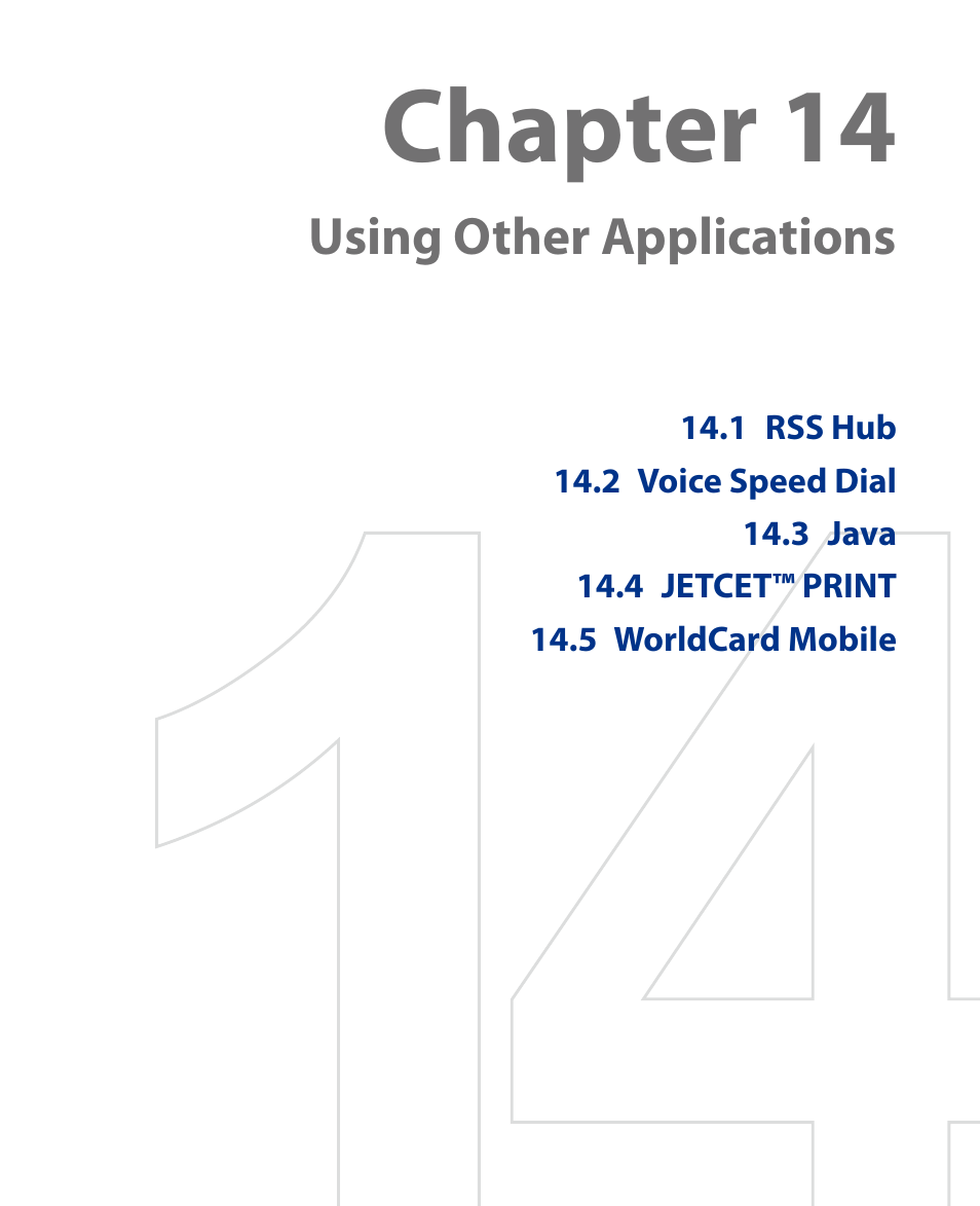 Chapter 14 using other applications, Chapter 14, Using other applications | Insignia X7510 User Manual | Page 209 / 241