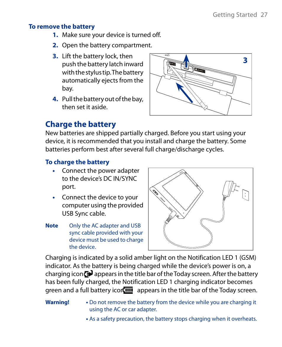 3charge the battery | Insignia X7510 User Manual | Page 27 / 241