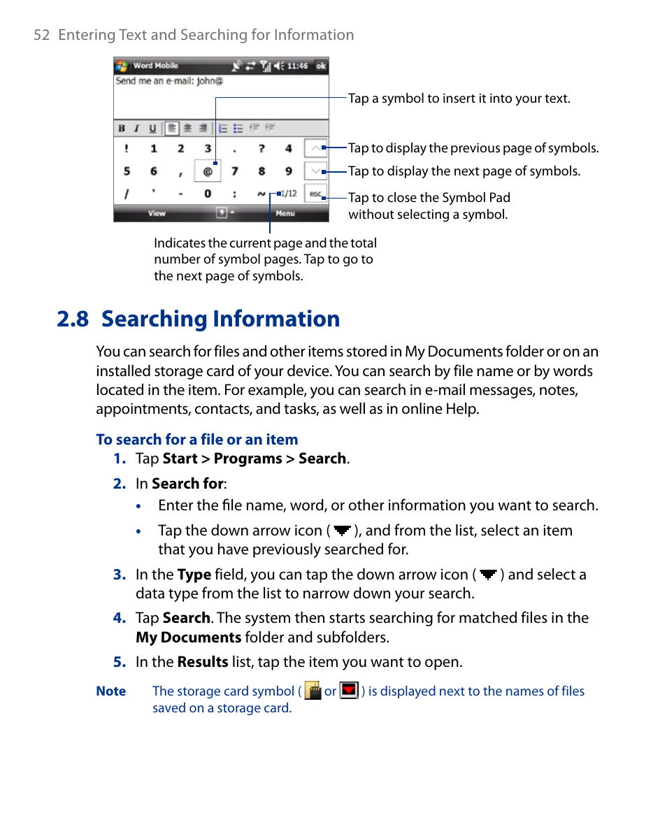 8 searching information | Insignia X7510 User Manual | Page 52 / 241