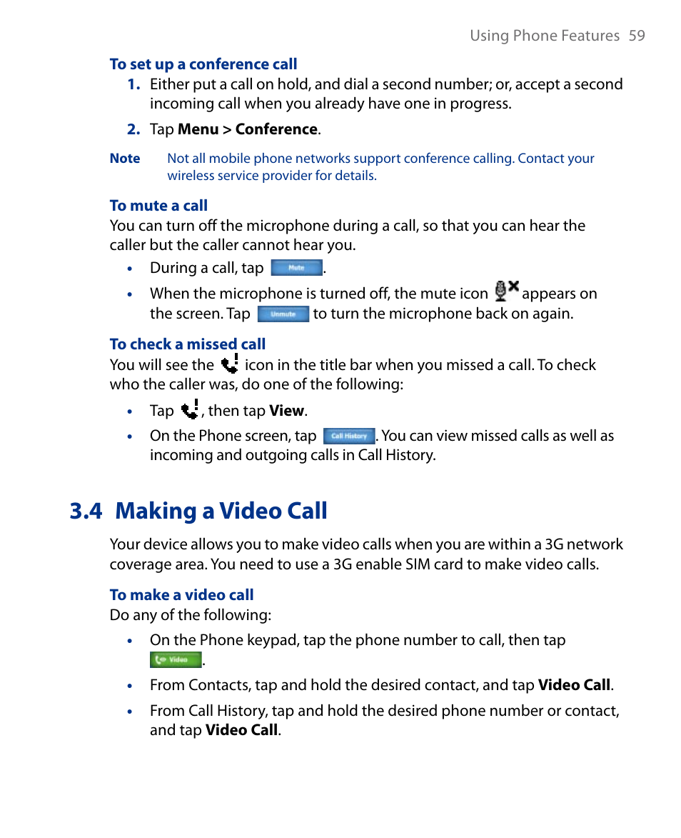 4 making a video call | Insignia X7510 User Manual | Page 59 / 241