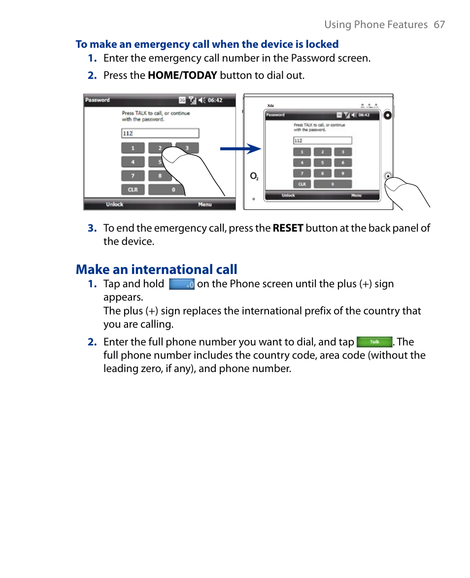 Make an international call | Insignia X7510 User Manual | Page 67 / 241